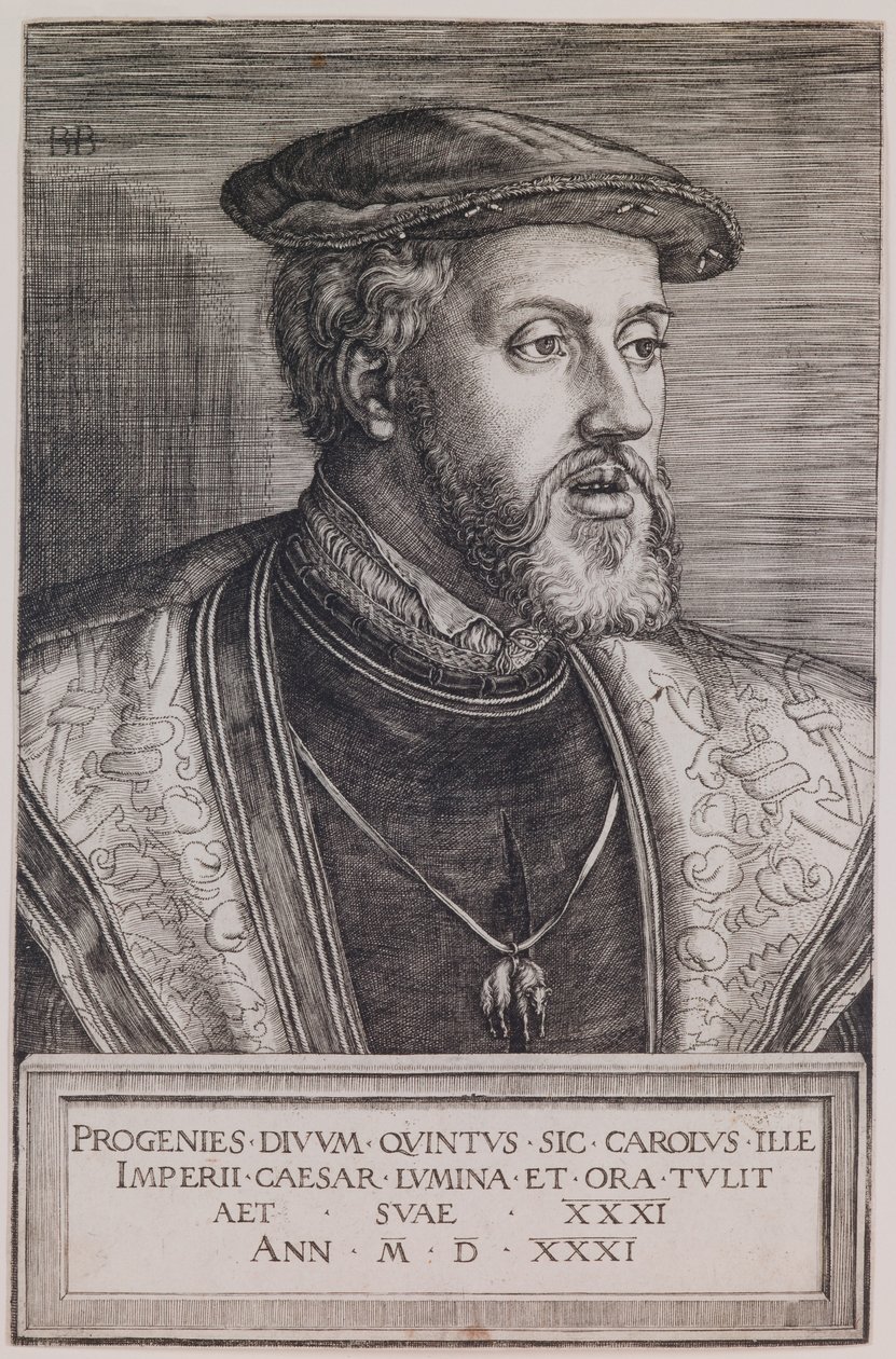 Porträt von Karl V. von Barthel Beham