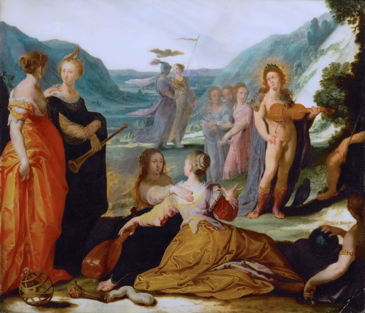 Apollon und die Musen von Bartholomeus Spranger