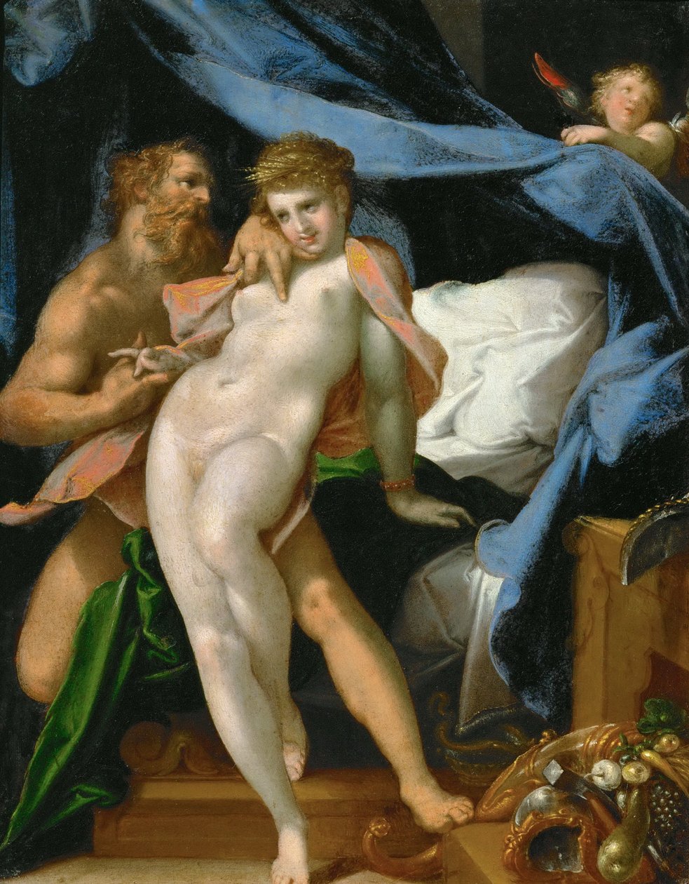Vulkan und Maia von Bartholomeus Spranger