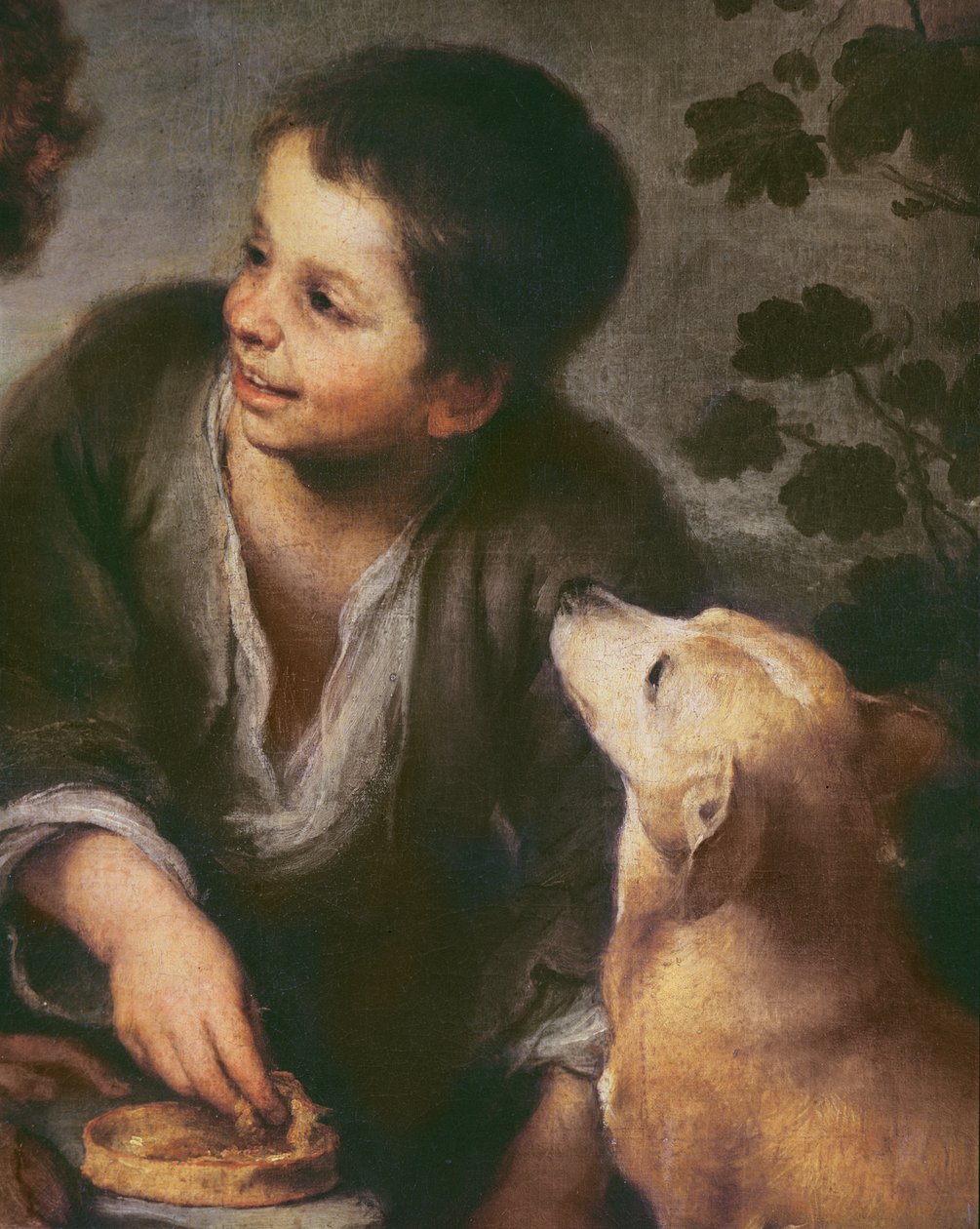 Detail von Kindern, die einen Kuchen essen, 1670-75 von Bartolomé Esteban Murillo