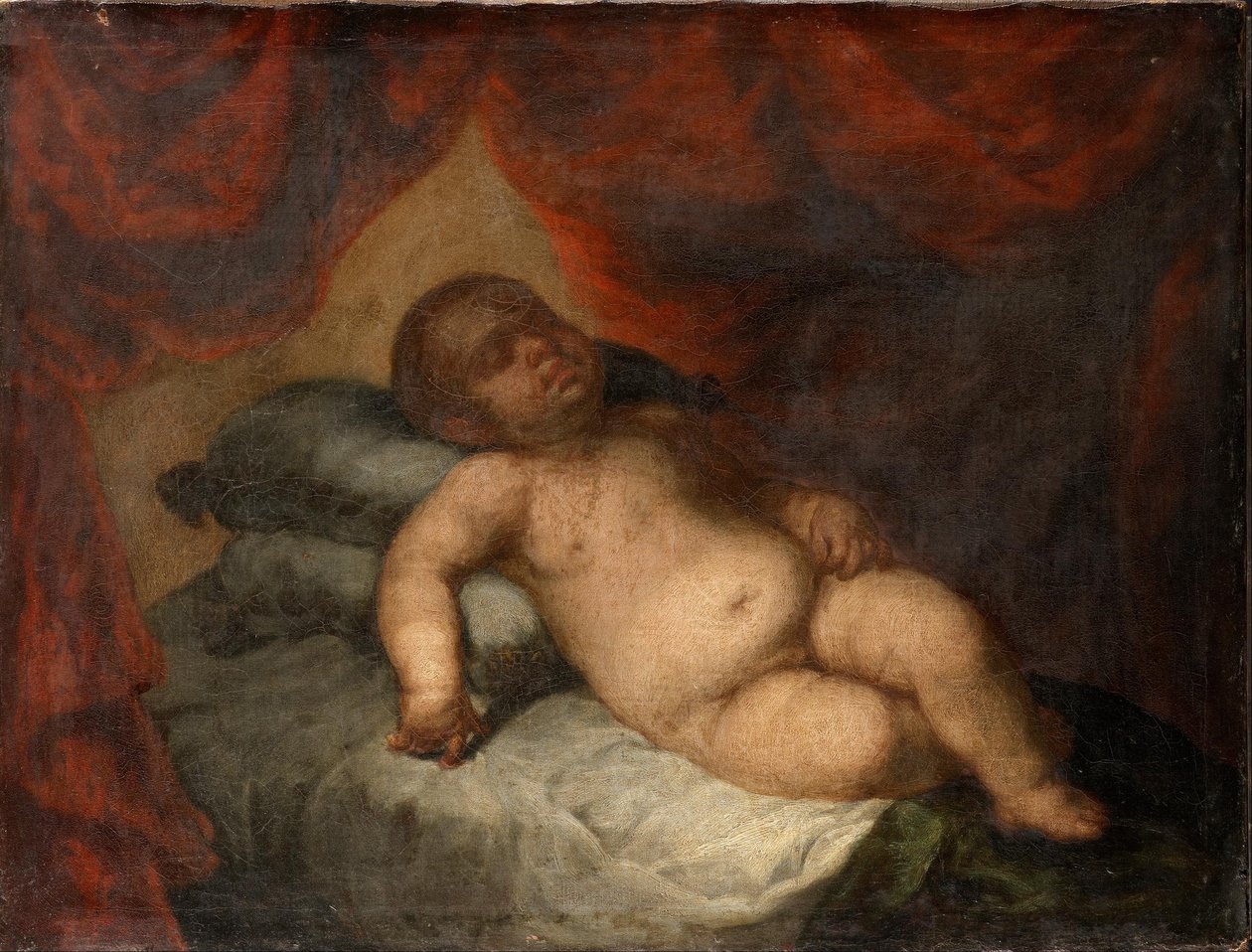 Schlafender Christus als Kind von Bartolomé Esteban Murillo