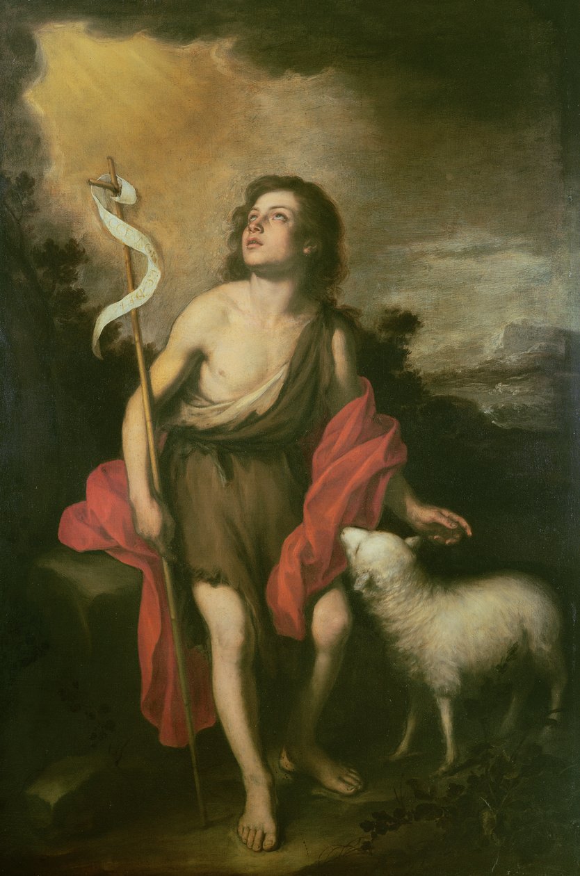 St. Johannes mit einem Lamm von Bartolomé Esteban Murillo