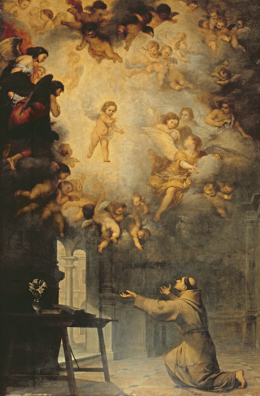 Vision des Heiligen Antonius von Padua (1195-1231) von Bartolomé Esteban Murillo