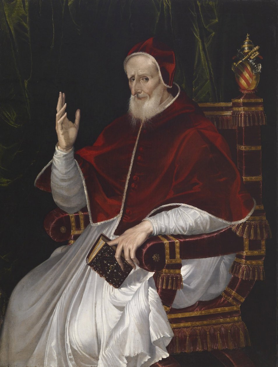Porträt von Papst Pius V., um 1566 von Bartolomeo Passarotti