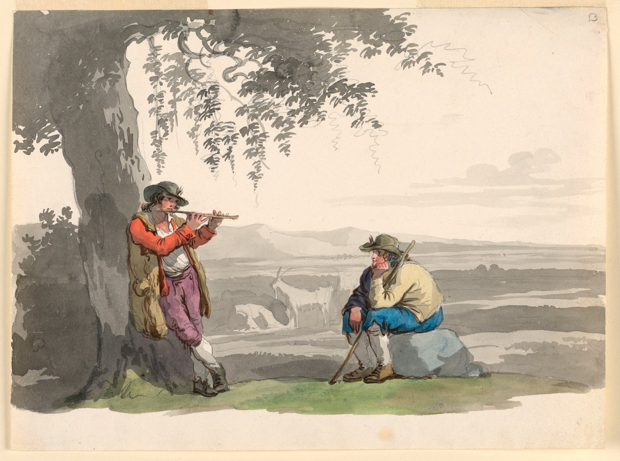 Zwei Hirten in der Campagna von Bartolomeo Pinelli