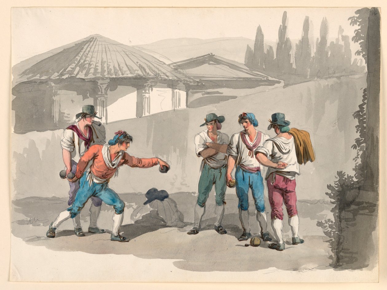 Das Boccia-Spiel von Bartolomeo Pinelli