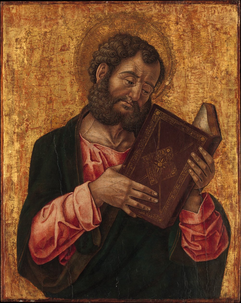 Ein heiliger Markus liest, ca. 1470 von Bartolomeo Vivarini