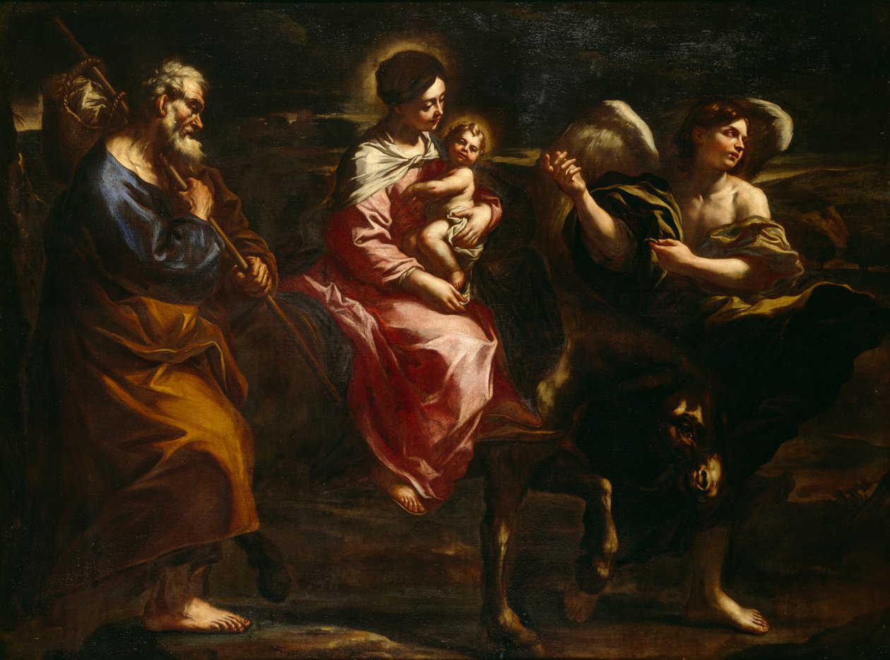Die Flucht nach Ägypten von Bartolommeo Biscaino