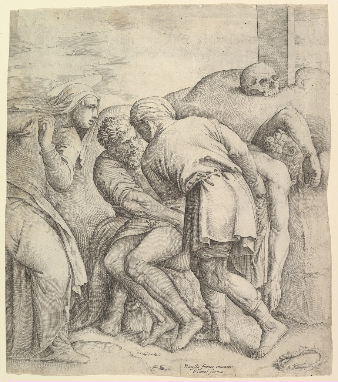 Die Grablegung von Battista Franco Veneziano