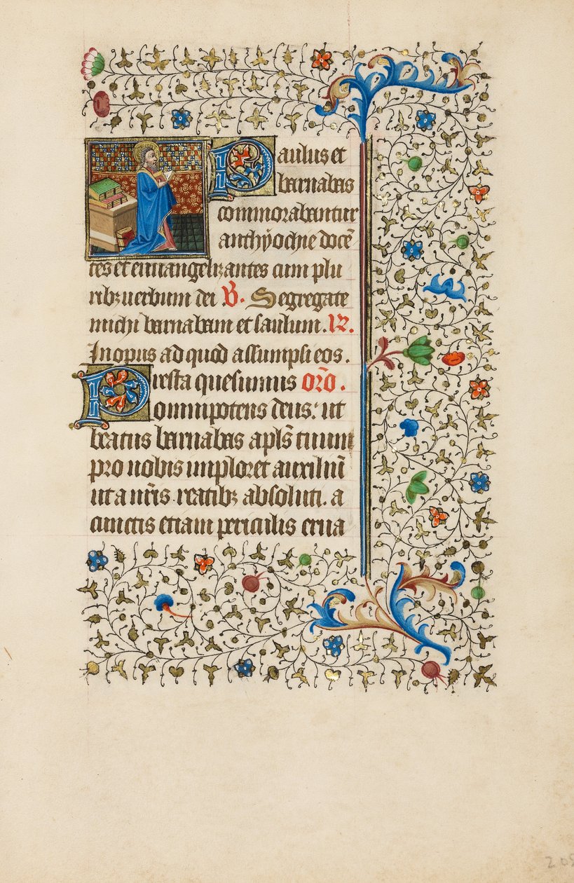 Der heilige Barnabas liest aus einem Buch von Bedford Master
