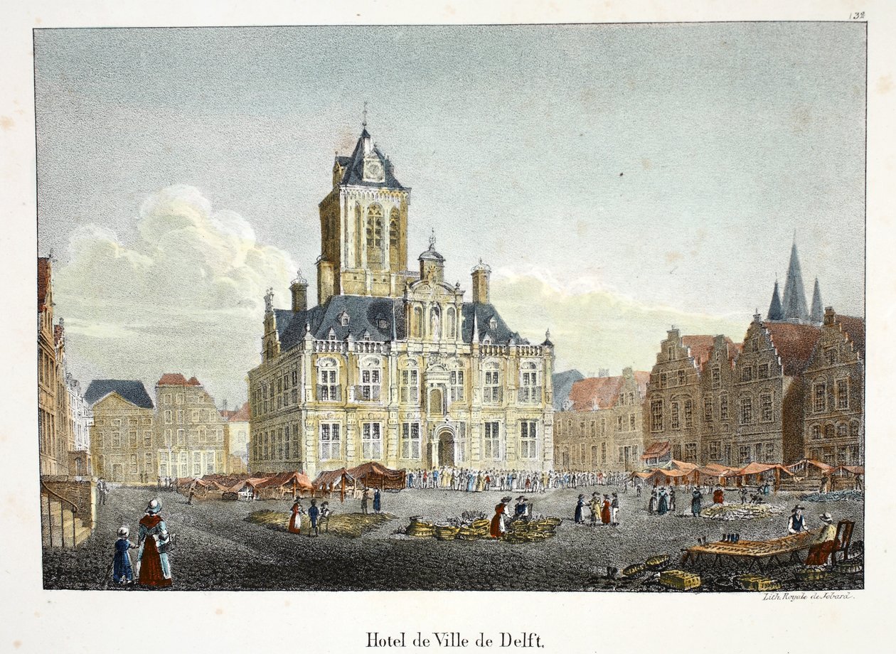 Rathaus von Delft, ca. 1895 von Belgian School