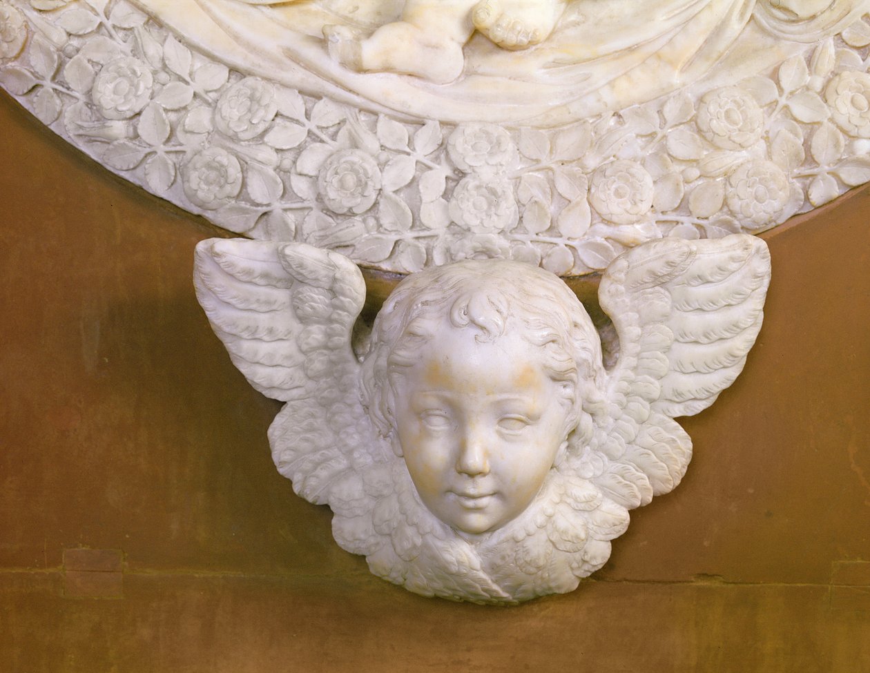 Grab von Filippo Strozzi in der Strozzi-Kapelle (Detail) von Benedetto da Maiano