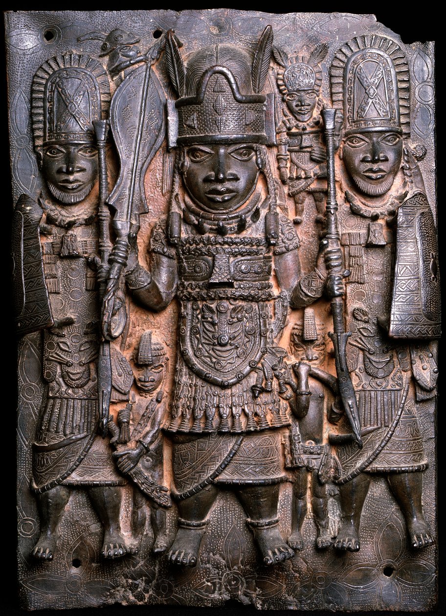 Krieger und Begleiter (Bronze) von Benin