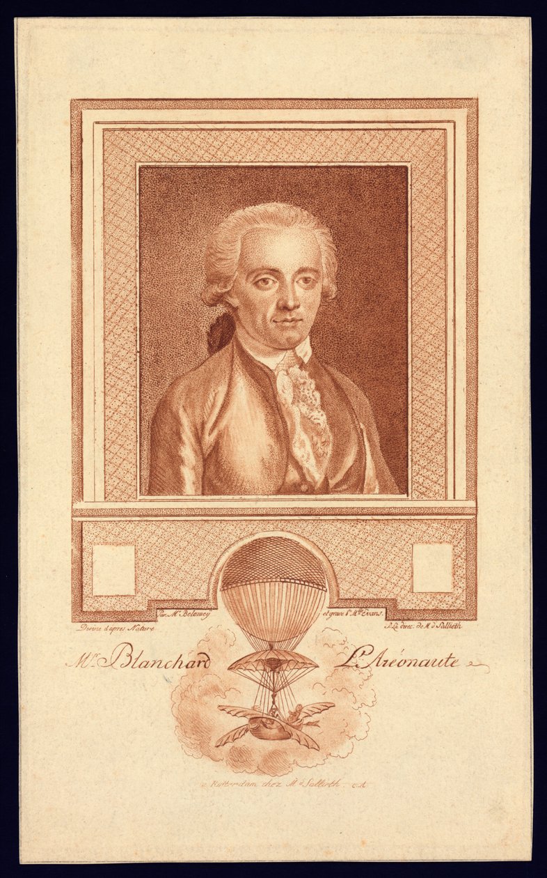 Herr Blanchard, Aeronaut, ca. 1780-1800 von Benjamin Samuel Bolomey