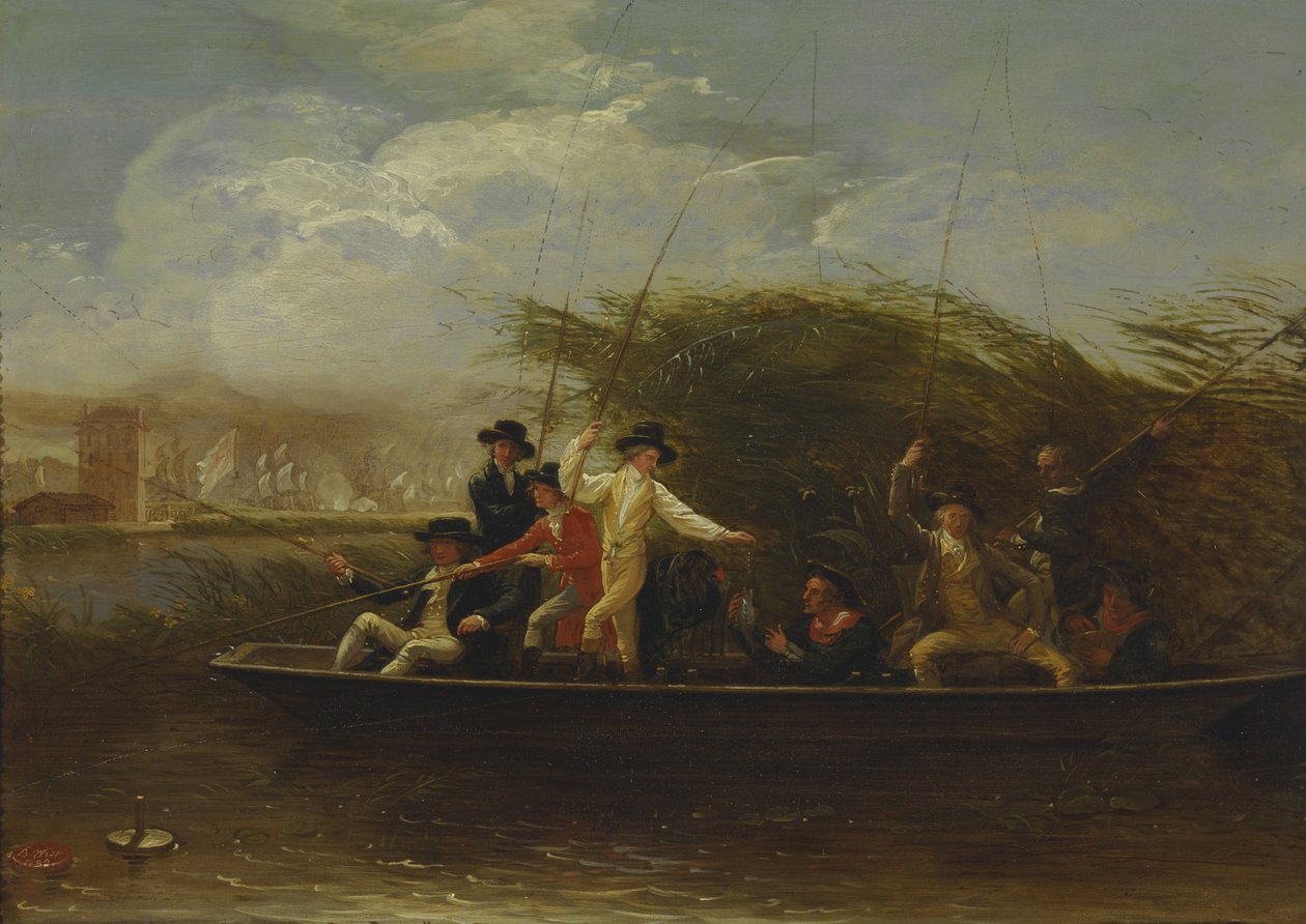 Gentlemen beim Angeln von Benjamin West