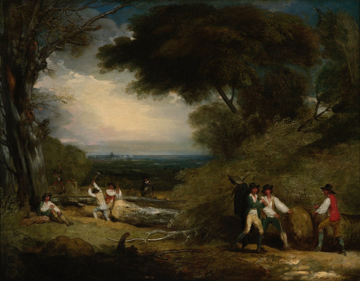 Holzfäller im Windsor Park von Benjamin West