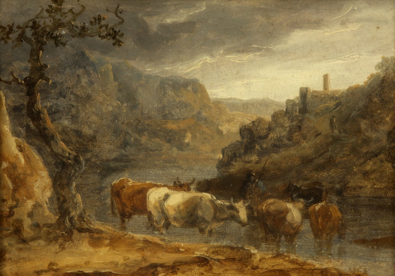 Landschaft mit Vieh von Benjamin Barker