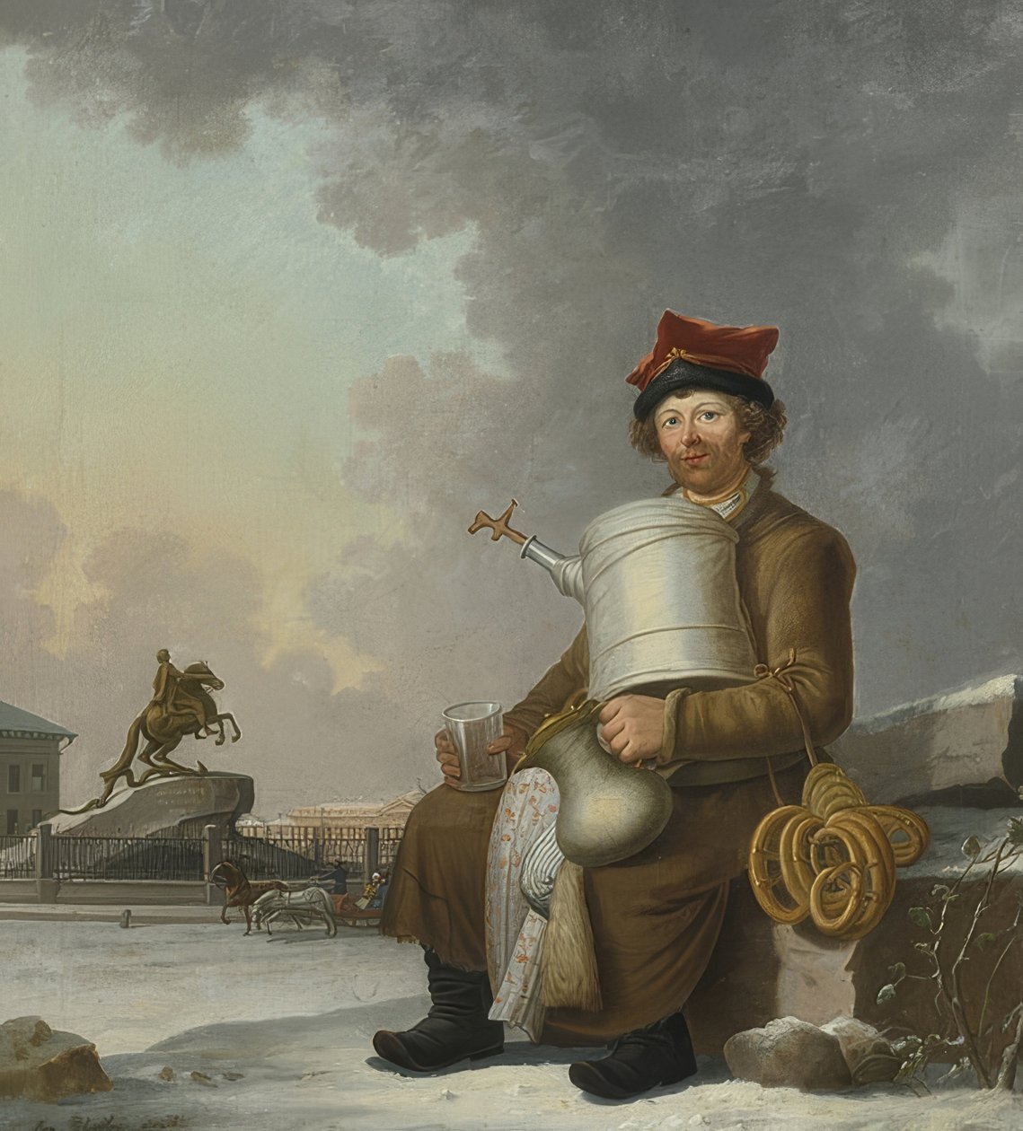 Sbiten-Verkäufer in St. Petersburg von Benjamin Paterssen