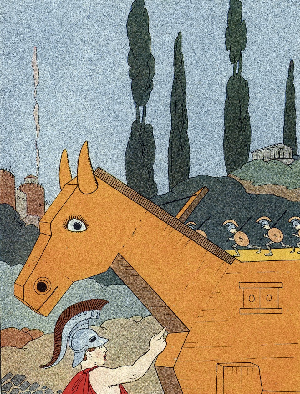 Das Trojanische Pferd von Benjamin Rabier