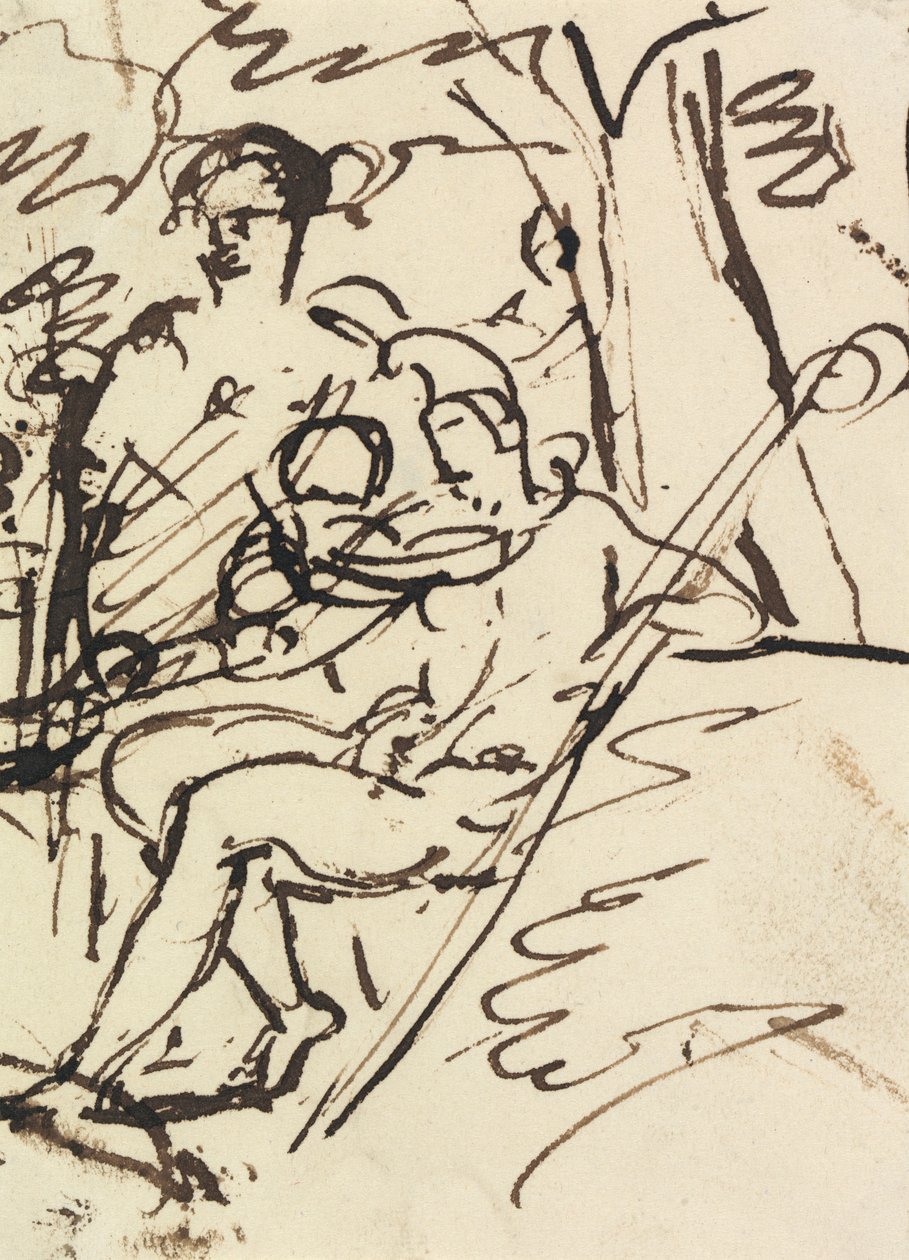 Figurenstudie eines liegenden Soldaten von Benjamin Robert Haydon