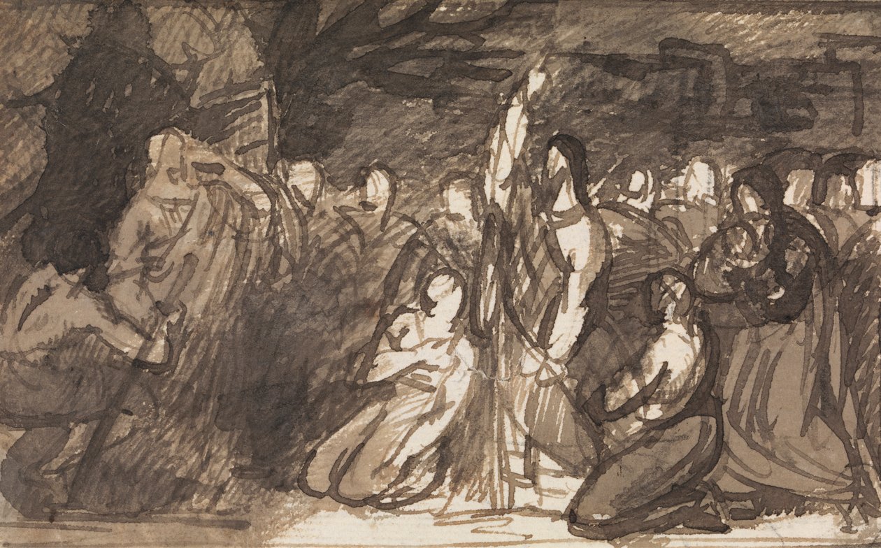 Studie von Christus, der Lazarus auferweckt von Benjamin Robert Haydon