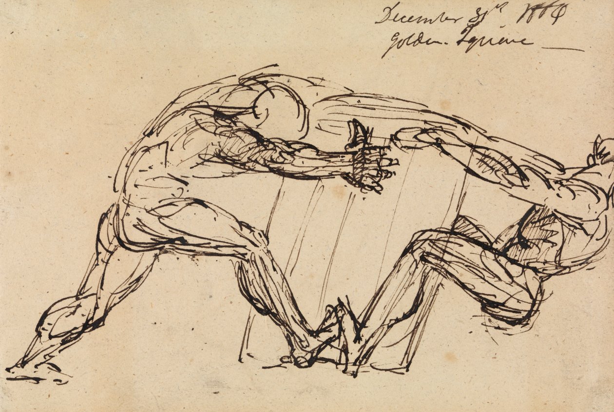Studie von zwei männlichen Akten von Benjamin Robert Haydon