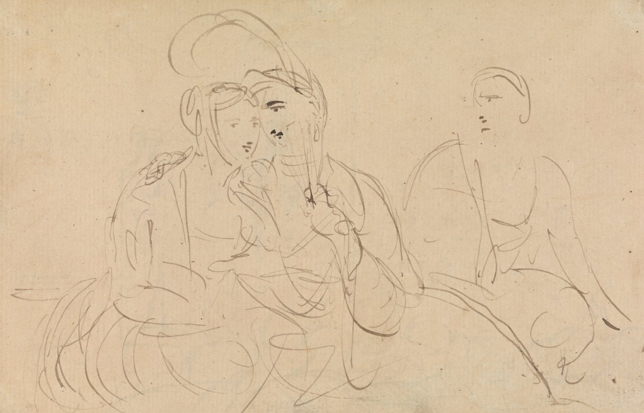 Studie von Frauen im Gespräch von Benjamin Robert Haydon