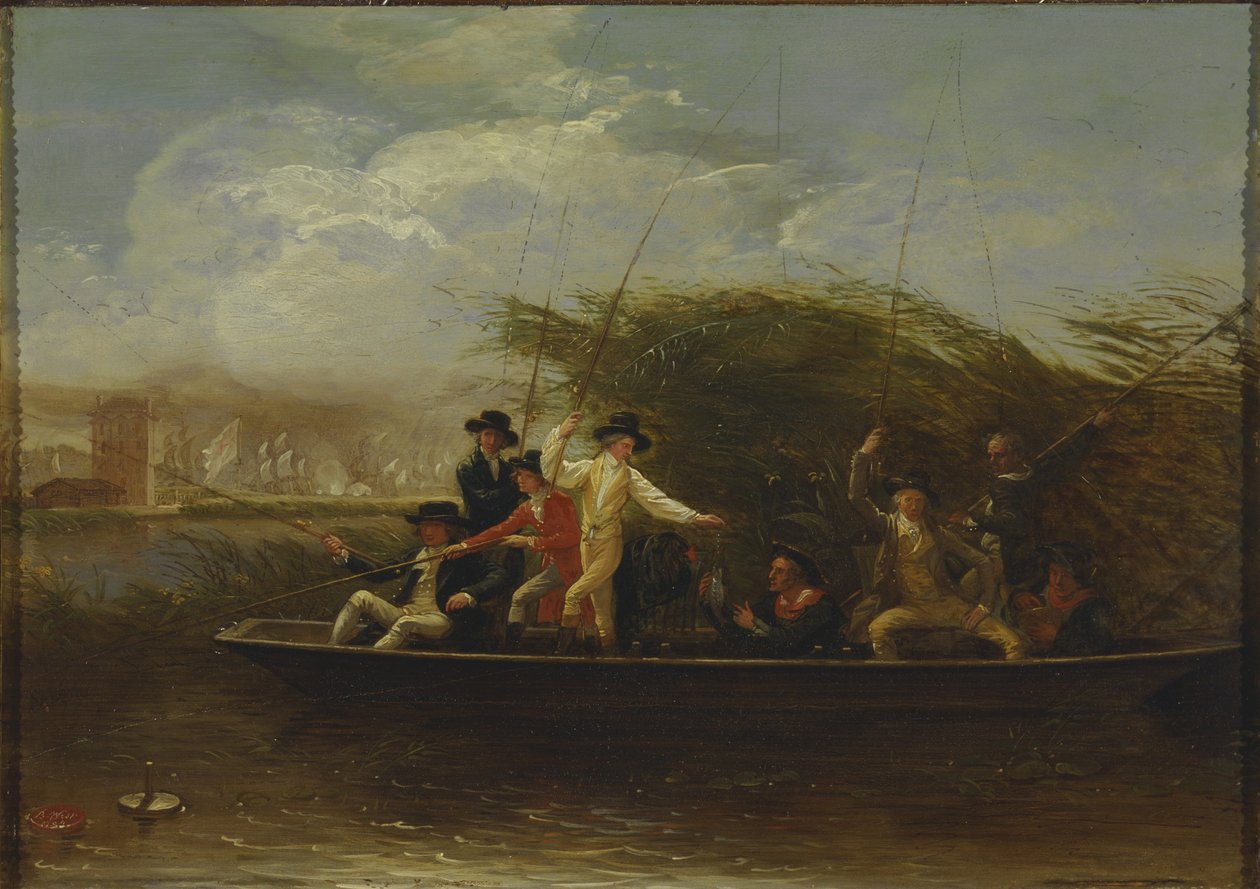 Herren beim Angeln von Benjamin West
