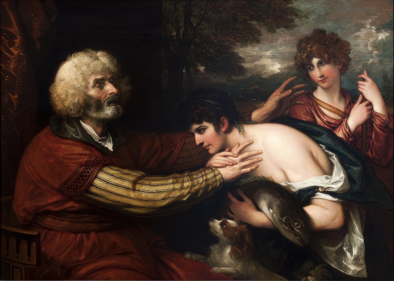 Tobias heilt die Blindheit seines Vaters von Benjamin West