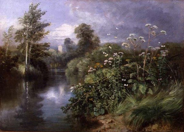 Die Ufer des Flusses von Benjamin Williams Leader