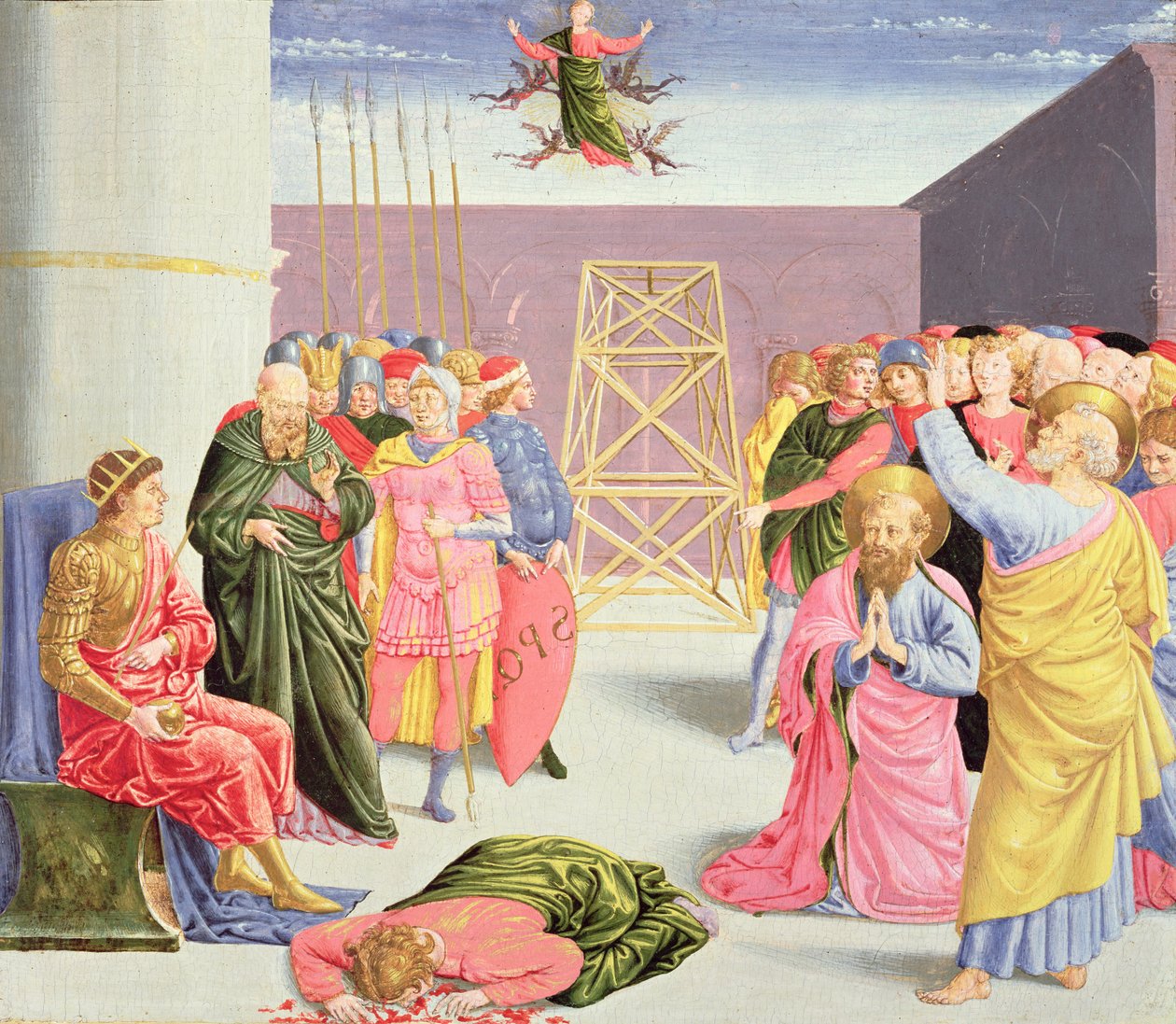 St. Peter und Simon Magus, 15. Jahrhundert von Benozzo di Lese di Sandro Gozzoli