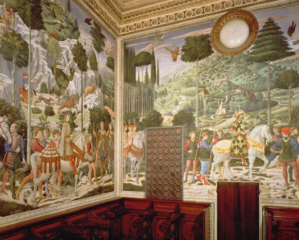 Der Zug der Heiligen Drei Könige, 1459-60 von Benozzo di Lese di Sandro Gozzoli