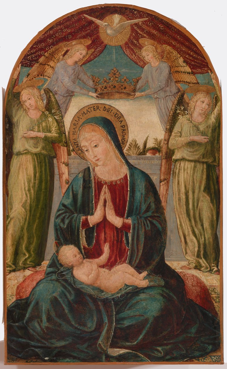 Madonna und Kind mit Engeln von Benozzo Gozzoli