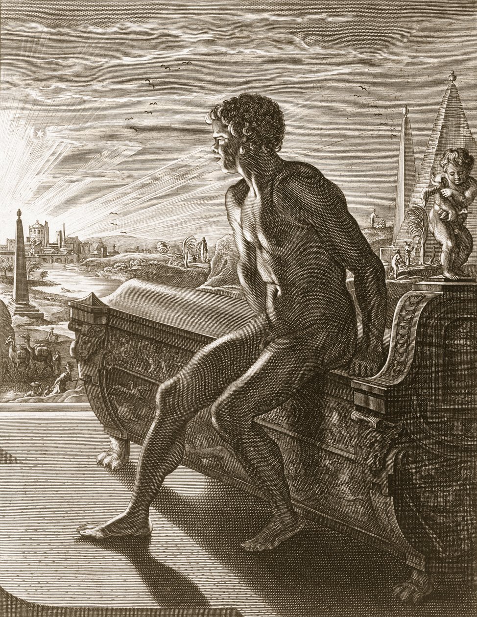 Memnons Statue, 1731 von Bernard Picart