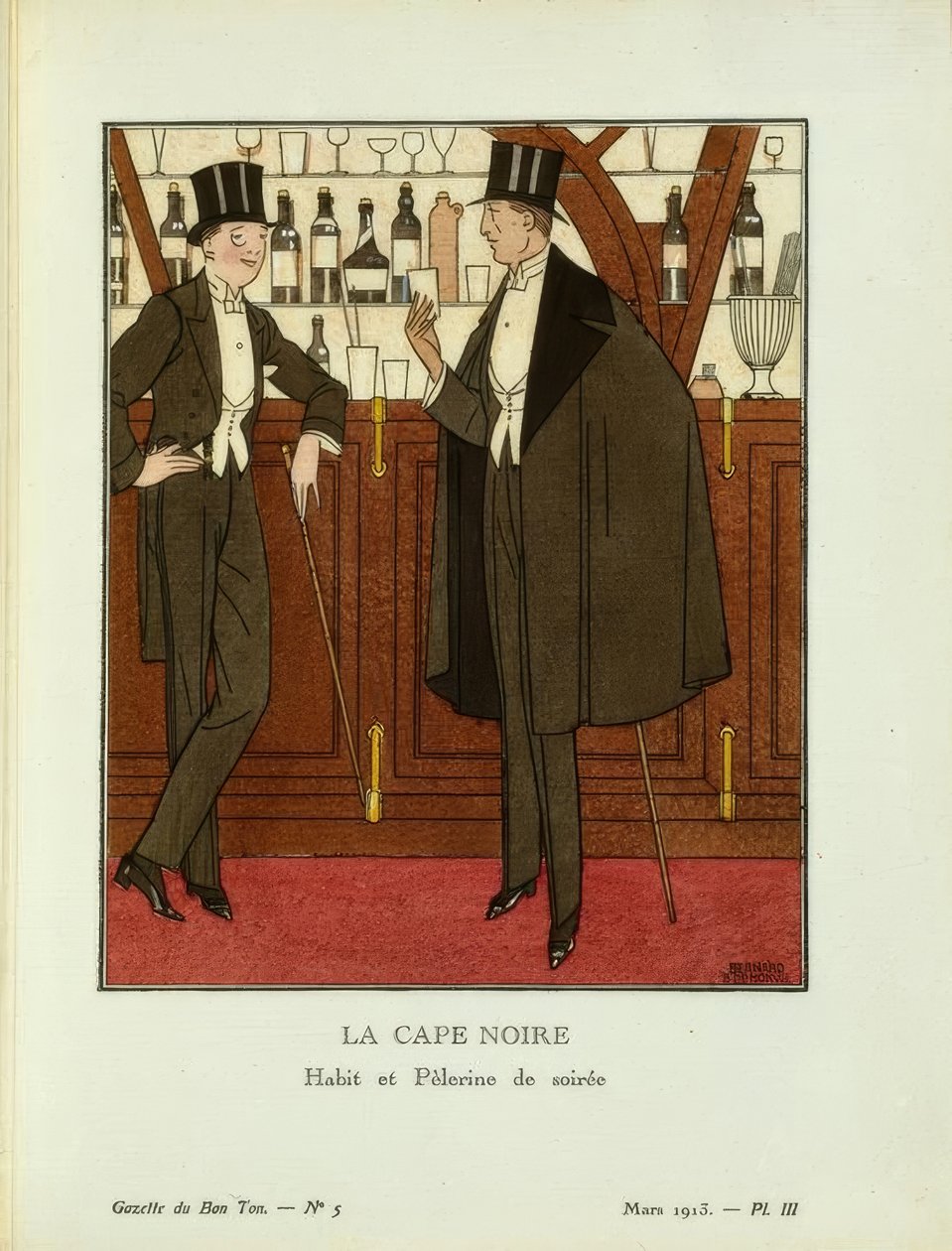 Abendkleid und Umhang von Bernard Boutet de Monvel