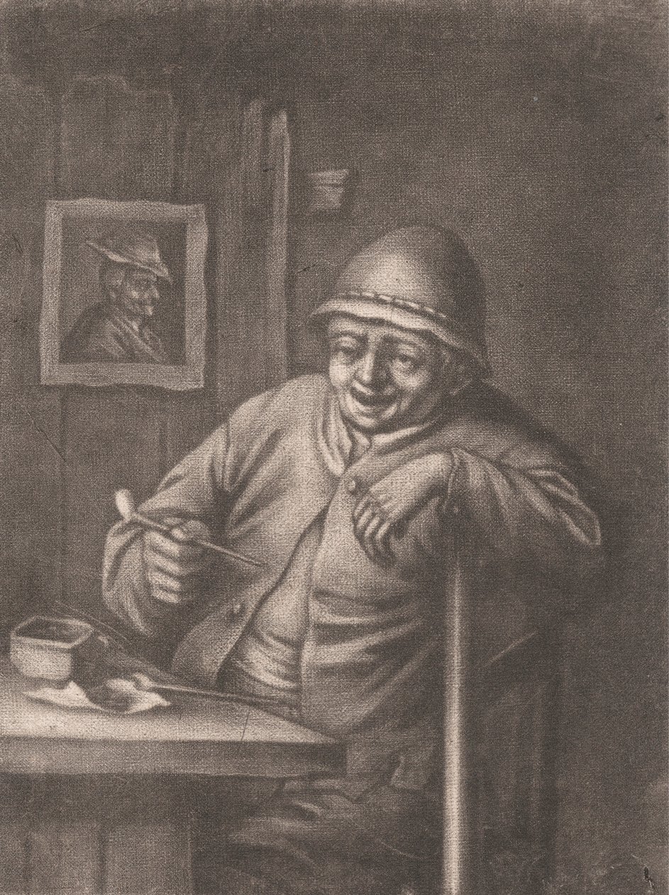 Mann beim Rauchen von Bernard Lens