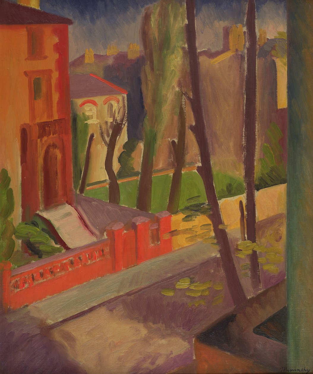 Baumgesäumte Straße von Bernard Meninsky