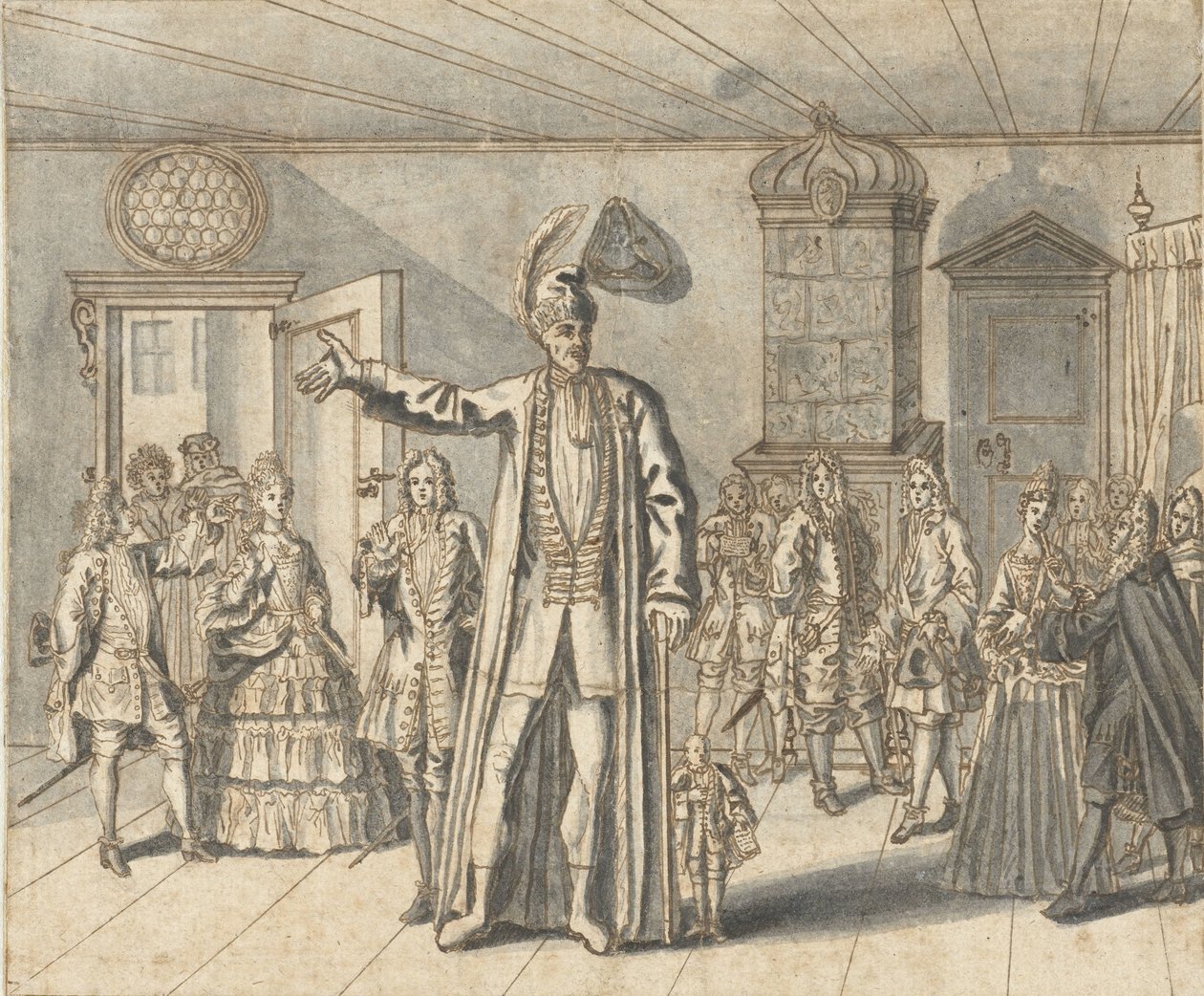 Der Riese Cajanus in Haarlem von Bernard Picart