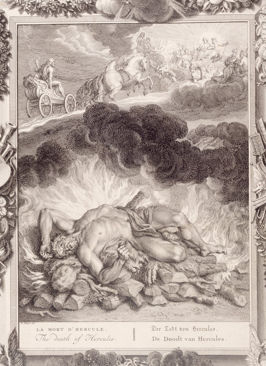 Der Tod des Herkules von Bernard Picart