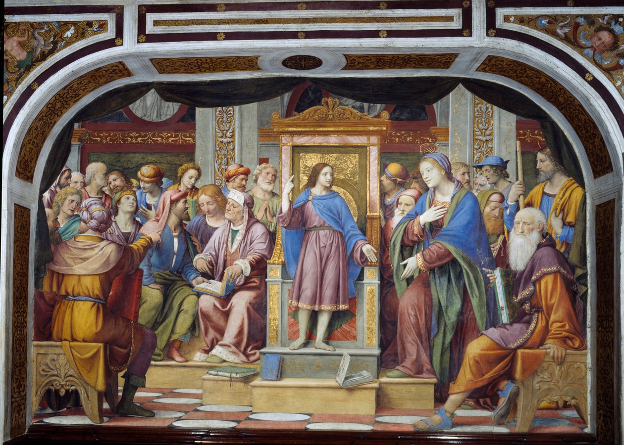 Der Streit im Tempel oder Christus unter den Doktoren, 1525 von Bernardino Luini