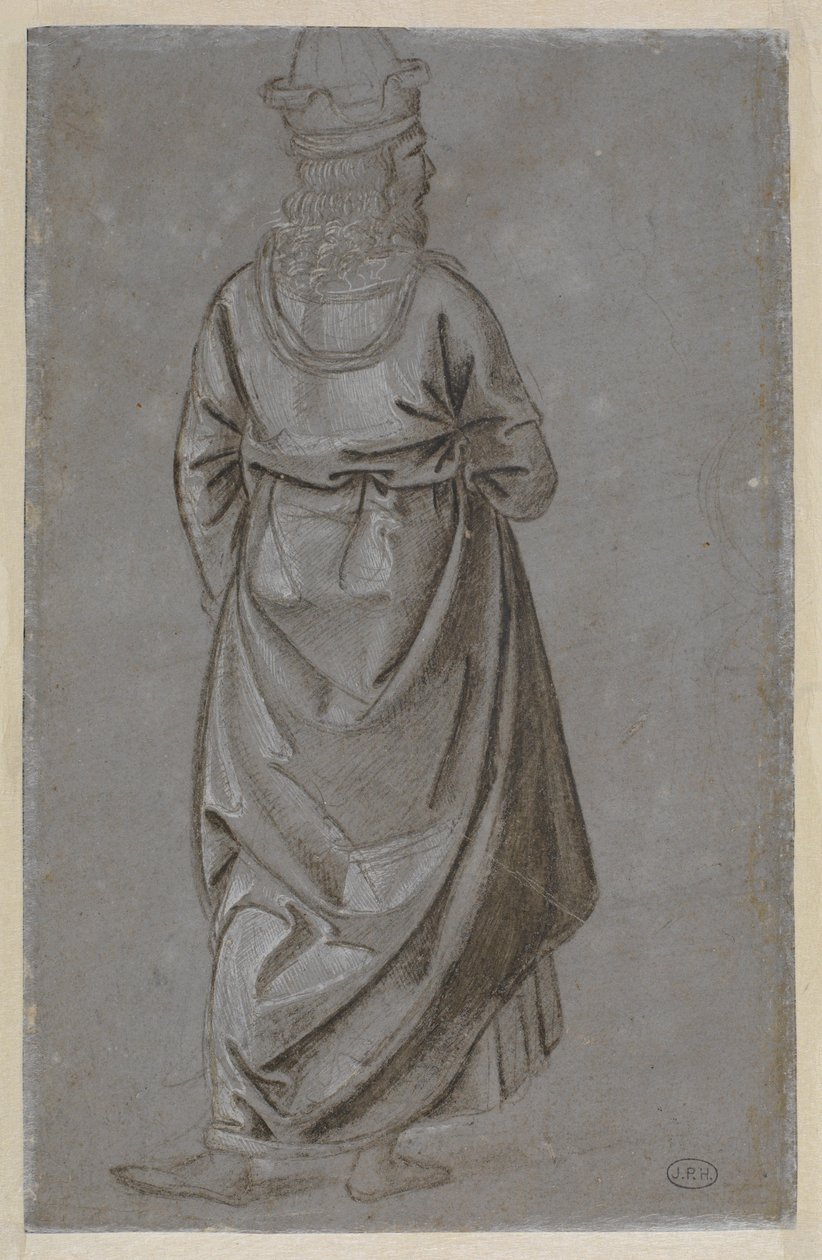 Ein Mann von hinten gesehen von Bernardino di Betto Pinturicchio