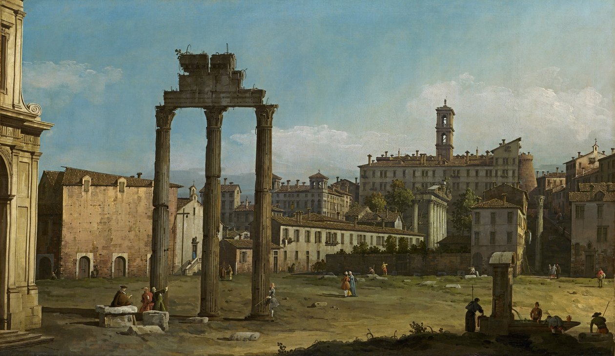 Ruinen des Forums, Rom von Bernardo Bellotto