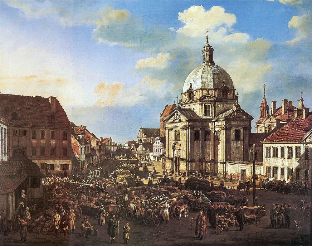 Der Neue Marktplatz mit der St.-Kazimierz-Kirche von Bernardo Bellotto
