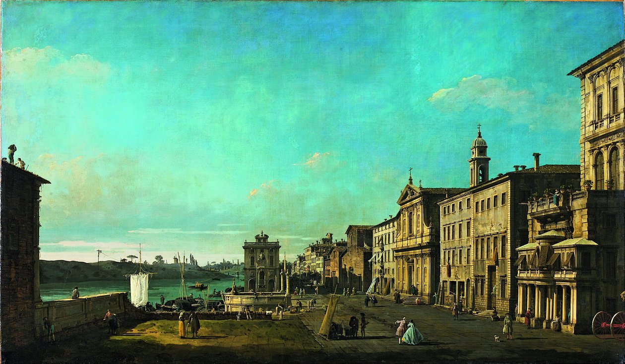 Ansicht der Via di Ripetta in Rom von Bernardo Bellotto