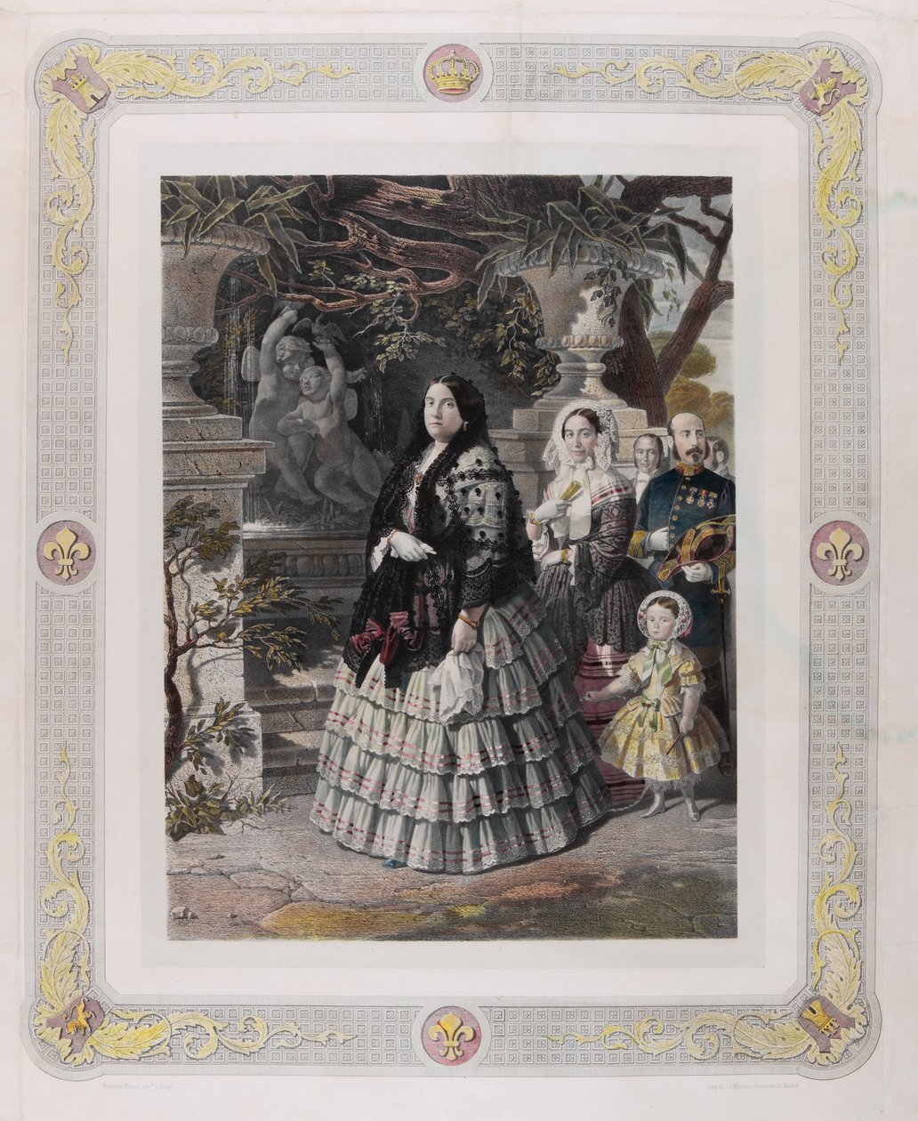 IHRE MAJESTÄT DIE KÖNIGIN ISABEL II. und ihre erhabene Tochter IHRE HOHEIT DIE PRINZESSIN VON AS... von Bernardo Blanco y Pérez
