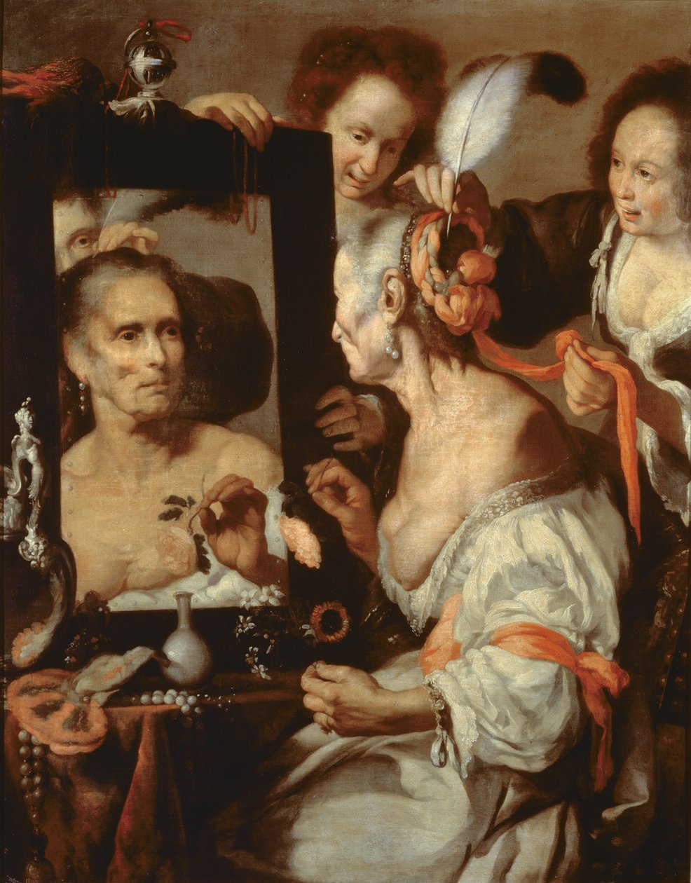 Alte Kokette von Bernardo Strozzi