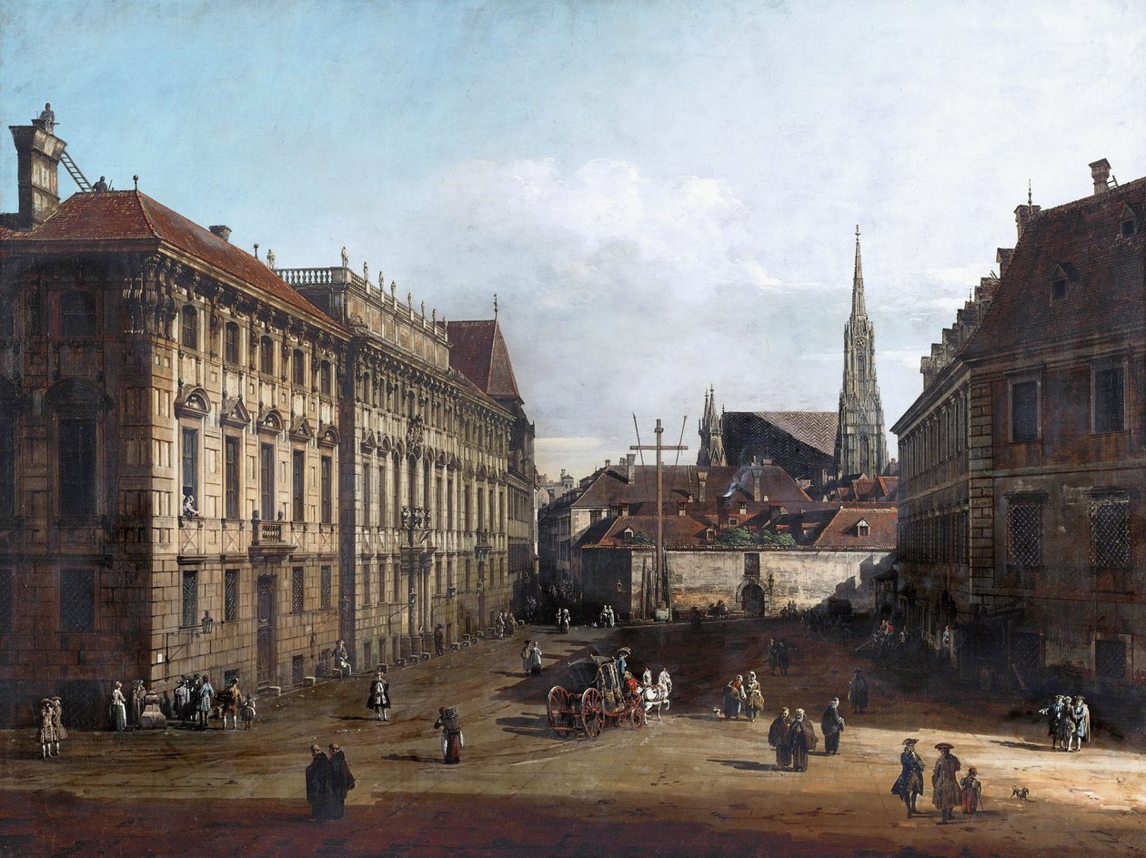 Der Lobkowitzplatz in Wien von Bernardo Bellotto