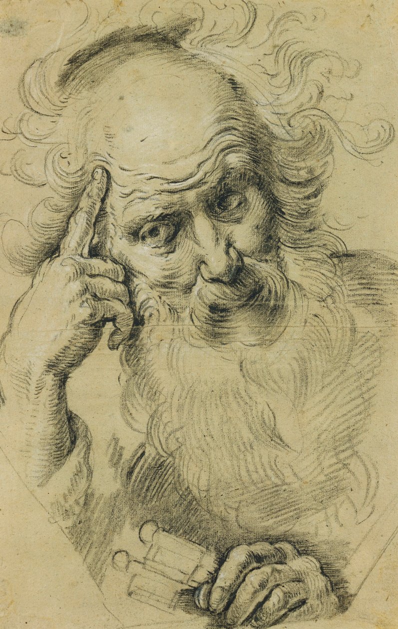Der heilige Petrus meditierend von Bernardo Strozzi