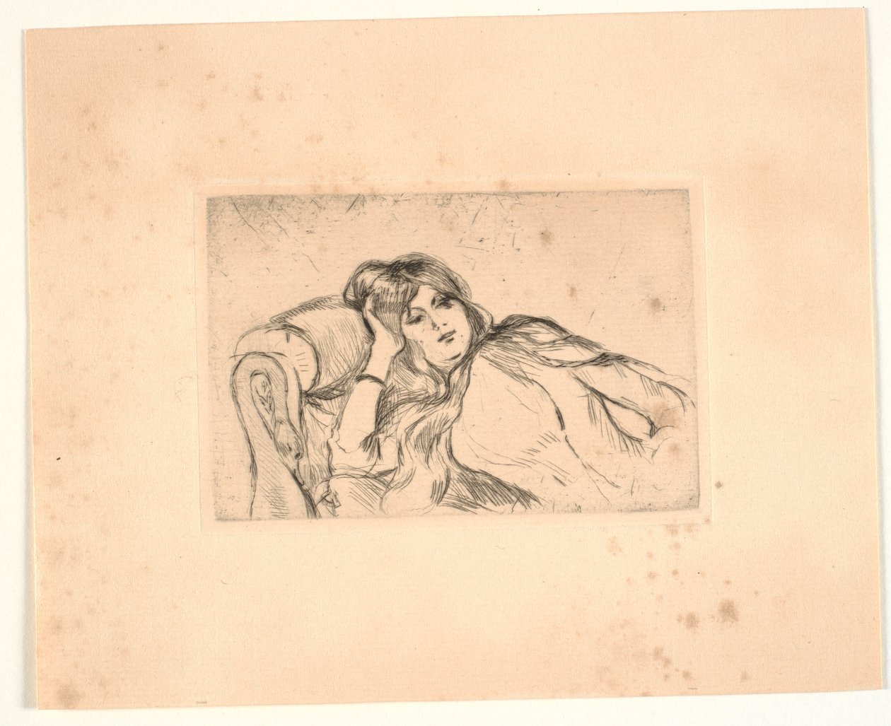 Frau liegend auf einem Sofa (Jeanne-Marie) von Berthe Morisot