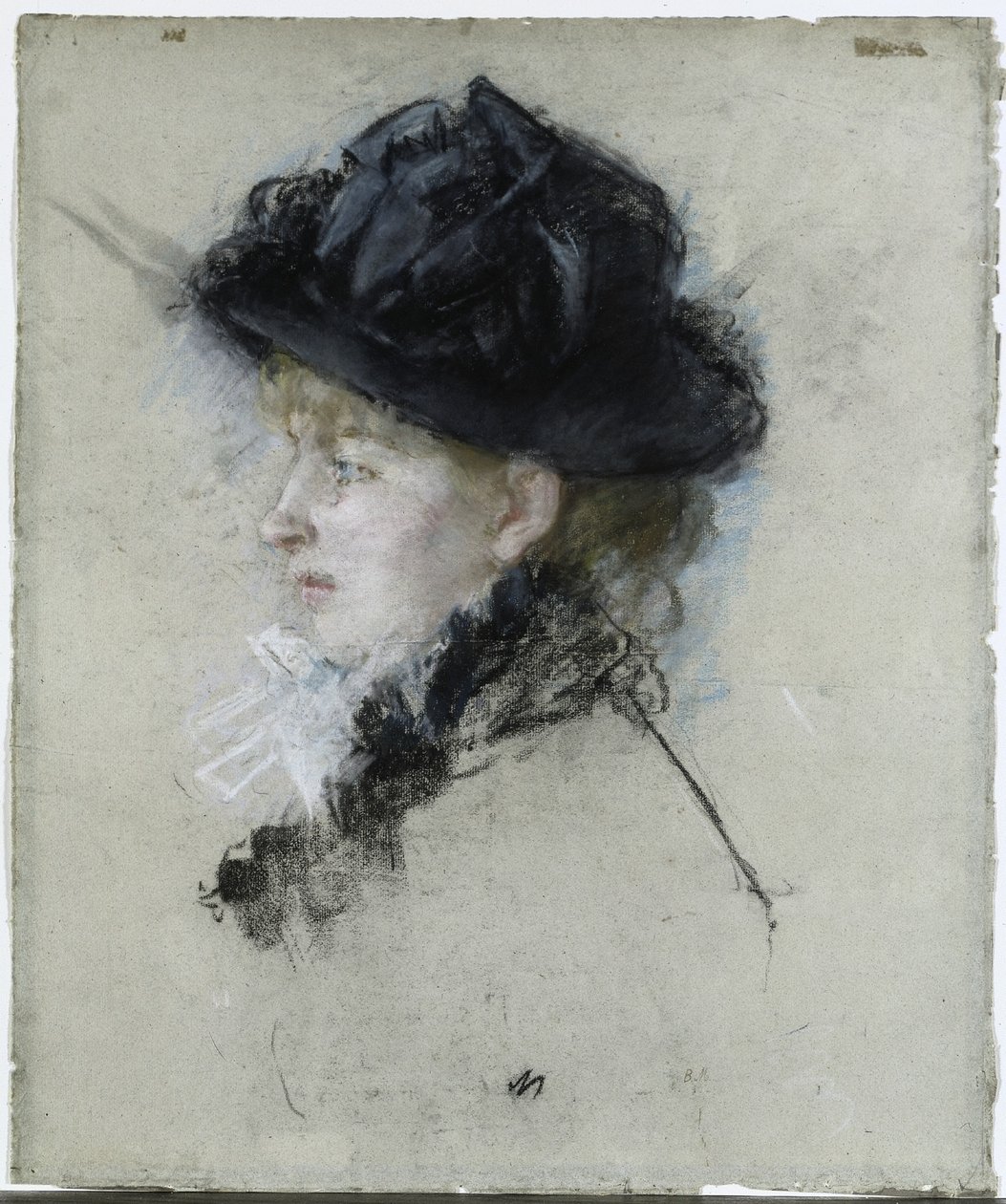 Mademoiselle Louise Riesener mit Hut von Berthe Morisot